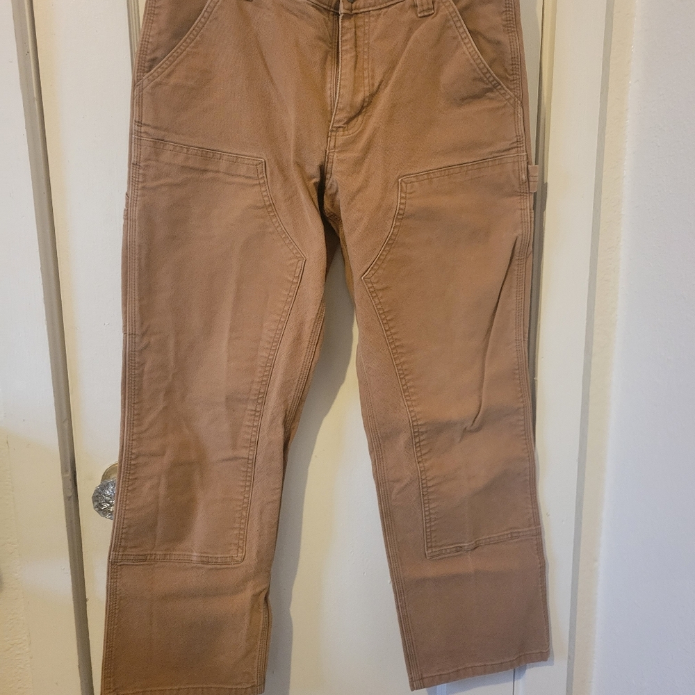 Carhartt Double Knee Pants 32x30 Relaxed Fit Canvas Duck Brown Utility Work